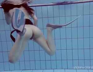 Cheh fantastic ginger-haired swimming bare